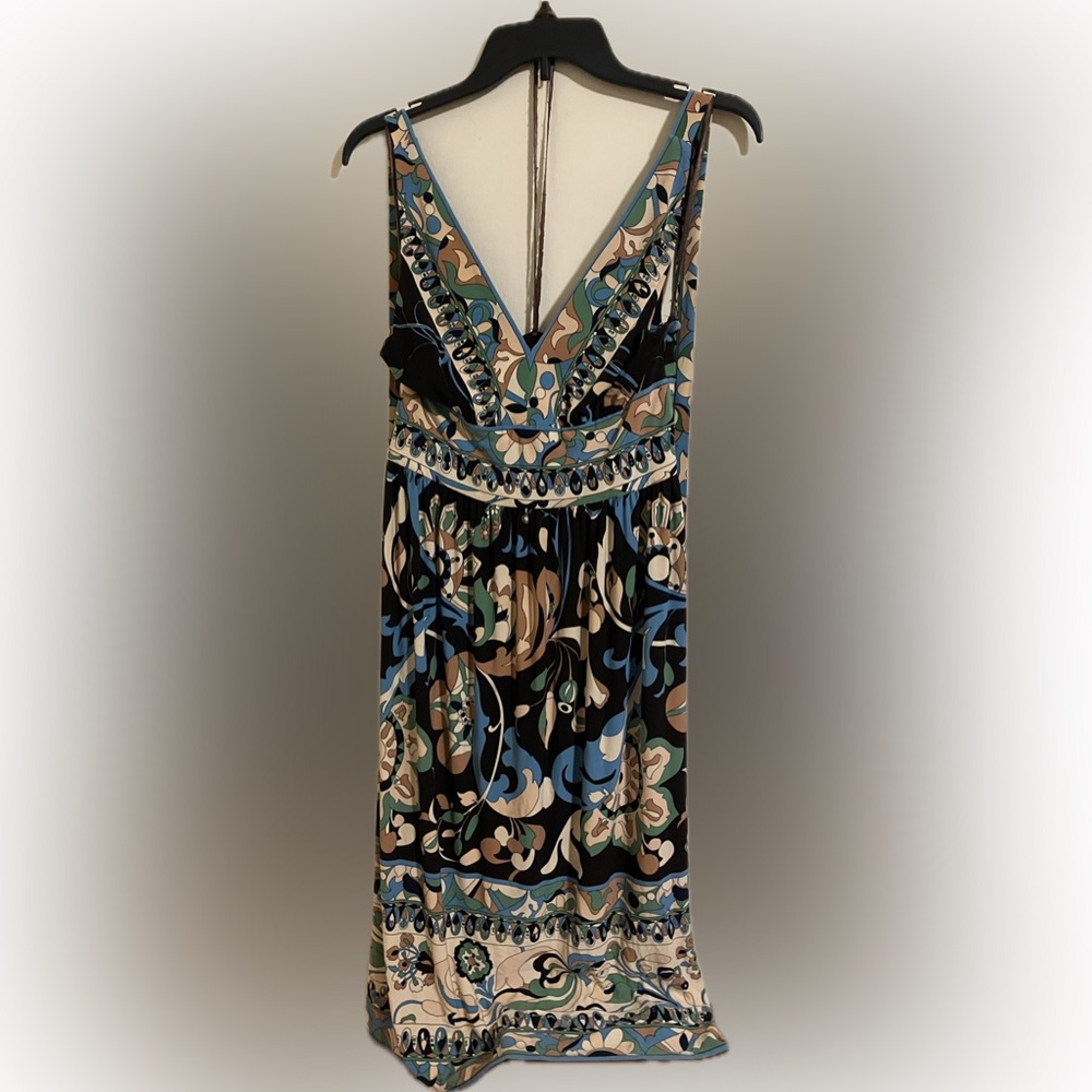 Jones New York Halter Top Multicolor Sleeveless Dress 8525